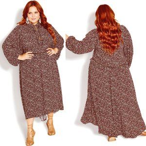 NWT City Chic STARLING REINE Sofia Hi Lo Boho Dress 18